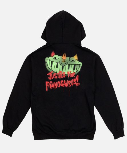 Poppy Playtime Justice For Pianosaurus Black Hoodie