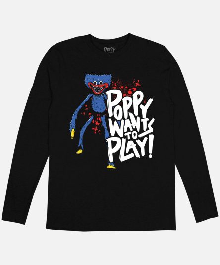 Poppy Playtime Poppy Wants To Play Long Sleeve Tee