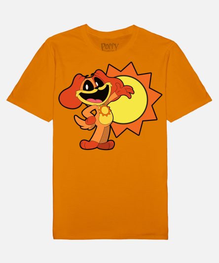 Poppy Playtime DogDay Cartoon Sun Orange Tee