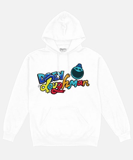 Poppy Playtime Doey The Doughman White Drawstring Hoodie