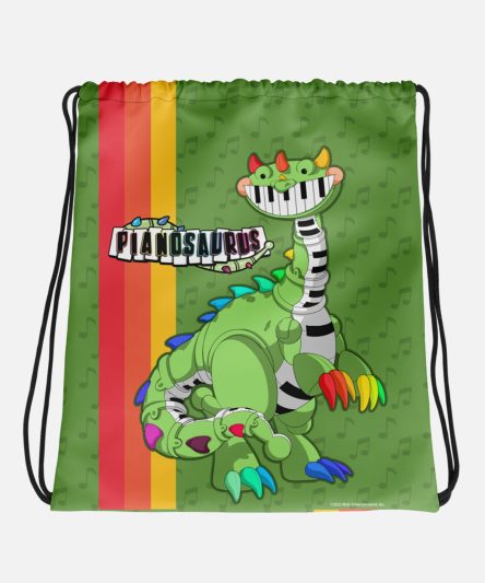 Poppy Playtime Pianosaurus Green Drawstring Bag