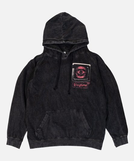 Poppy Playtime Yarnaby & The Doctor Black Mineral Wash Drawstring Hoodie
